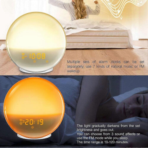 Simulated Sunrise Wake-up Alarm Clock Light 1
