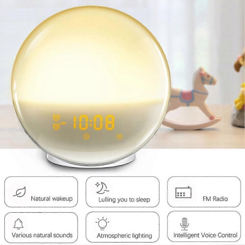 Simulated Sunrise Wake-up Alarm Clock Light 2