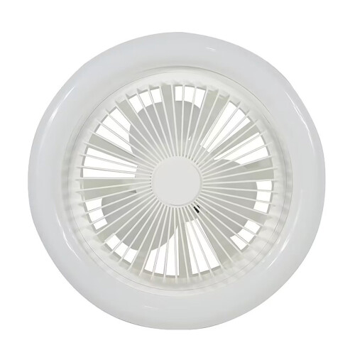 E27 Deckenventilator mit Leuchte, flaches Design, 3-stufiger Ventilator + dimmbar