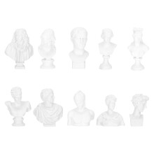 Estátua nórdica de resina para decoração de casa – Branca, 7x6x3cm