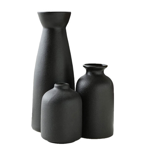 Keramikvasen-Set – Modernes Weiß, 3-teilig