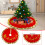 Rode kerstboomrok met gouden ruches 1