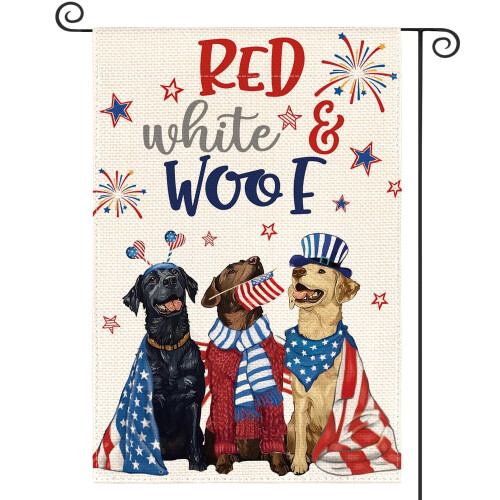 Bandeira de jardim "Smile Dogs Welcome" (Cães Sorridentes Bem-vindos) 30x45cm (12x18 polegadas) Dupla Face