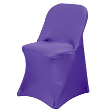 Capa para cadeira dobrável em spandex elástico roxo