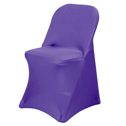 Funda elástica de spandex morado para silla plegable