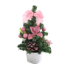 Mini Artificial Christmas Tree 20cm with Red Bows &