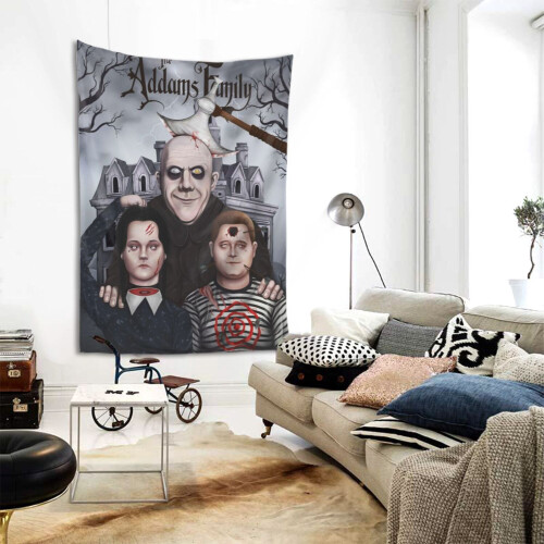 Ταπισερί τοίχου με την οικογένεια Addams 90x60 ίντσες 1