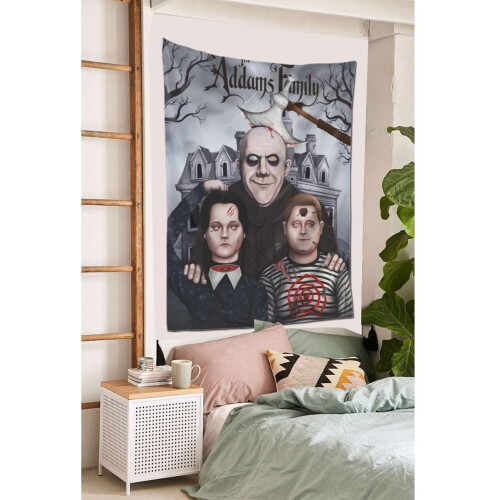 Ταπισερί τοίχου με την οικογένεια Addams 90x60 ίντσες 2