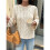 Damen Langarmpullover Herbst Rippstrickpullover Locker Rundhals Zopfmuster Pullover Jumper Tops Aprikose S 2