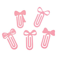 5PCS Cute Metal Bowknot Design Paper Clips Suitable for Files