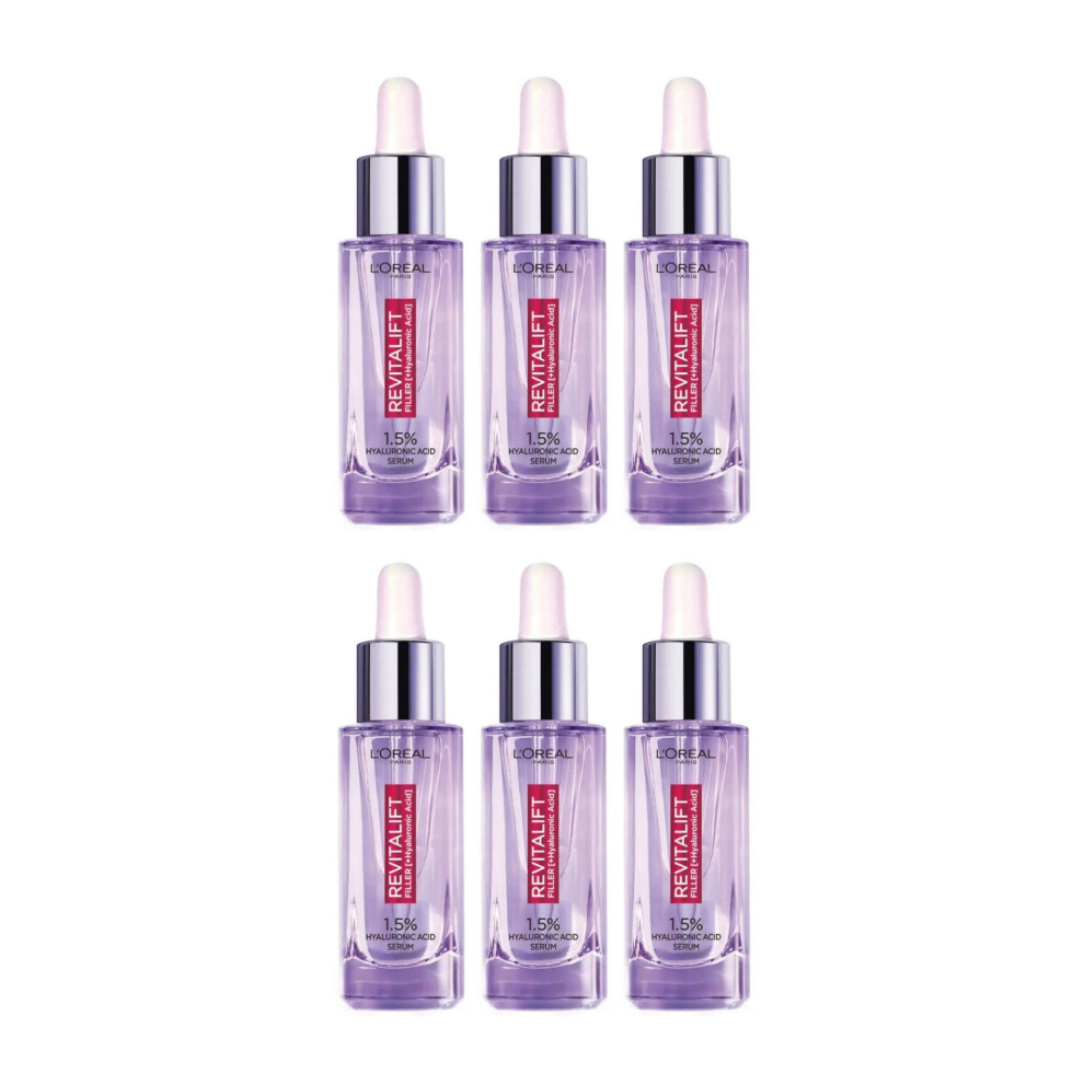 Loreal 30Ml Revitalift Filler Hyaluronic Acid Serum X6