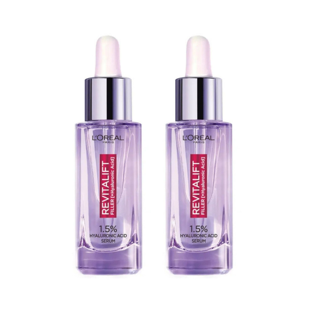 Loreal 30Ml Revitalift Filler Hyaluronic Acid Serum X2