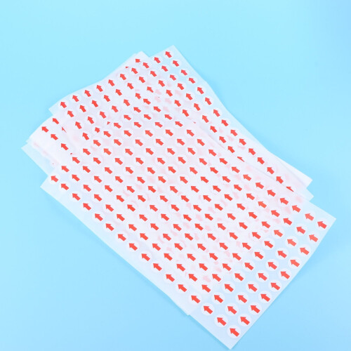 Removable Arrow Labels 10 mm White & Red 1