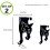 Schwarze Katze Türhaken, 2er-Set 2