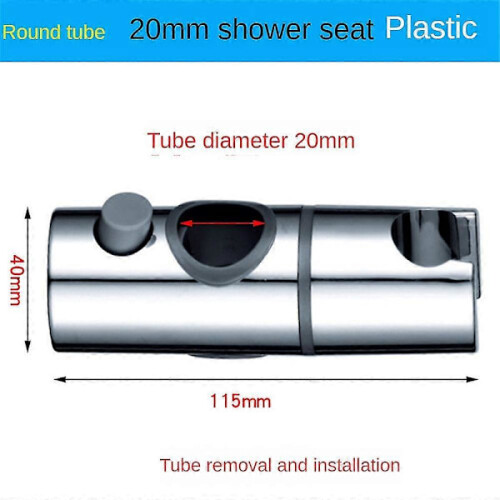 Supporto per soffione doccia per aste da 19-25 mm in ABS color argento 1
