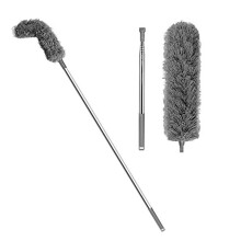 2 PièCes Brosse de Nettoyage de GouttièRe Outil de Toiture avec Poteau TéLescopique Extensible 8,2 Pieds Outil de Nettoyage de Protection Facile à
