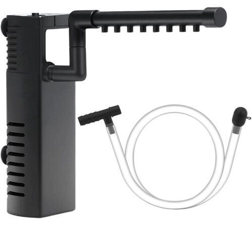 Submersible Internal Aquarium Filter, Multi-Function Powerful Pump for 2-10 Gallon Fish Tanks, 53 GPH 2.5W EU Plug