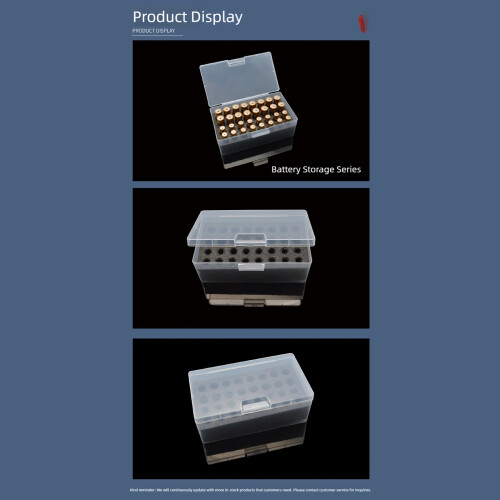 2A 3A Battery Organiser 16 Compartments Clear PP Case Box for 1