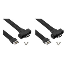 2X Câble D'Extension USB 3.1 du Panneau Avant de Type E Vers Type C, Câble Adaptateur Interne Gen 2 (10 Gbit/S), avec 4 Vis (50 cm)