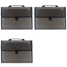 3X Cartella di File Espandibile Portatile 13 Pocket A4 File di Fisarmonica Document Organizer Cartella di Prova per Carta e Documenti
