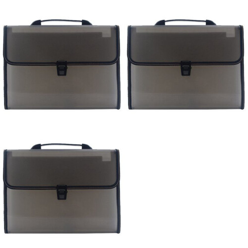 3X Portable Expanding File Folder 13 Pocket A4 Accordion File Document Organizer Test Paper Folder