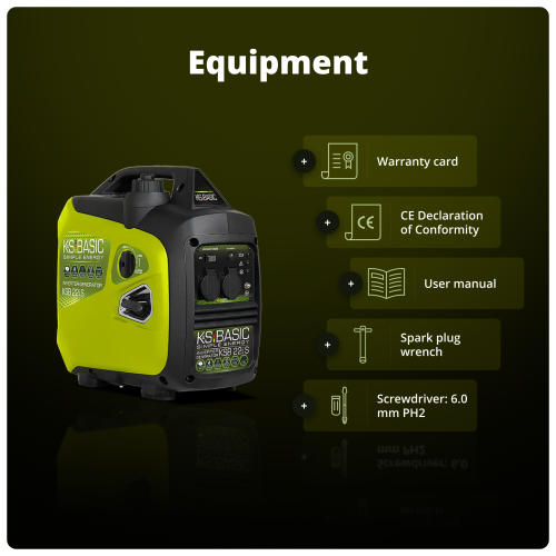 Inverter generator KSB 22i S  K&S Basic 2000 W economy mode 1