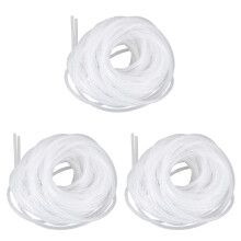 3X Cable Wire Organizer Manager Spiral Wrap Band 6mm Dia 15M Length White
