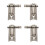 Boat Bimini Top Deck Hinges Fitting Concave Base Hardware with Removable Pins Pair of 4 1
