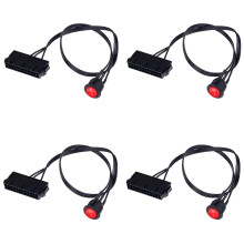 4pcs 50cm Cable Copper Tin Wire 24-Pin Female ATX PSU PC Power Supply Tester Start Jumper with /OFF