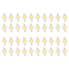 40 Pieces Haute Puissance 2 Broches 3W Blanc Chaud LED Emetteurs de Perles 100-110Lm