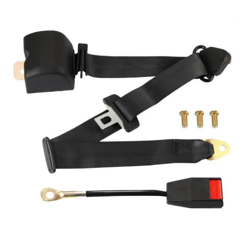 Ceinture de sécurité - Universel - 2PCS - Réglable 3 points - Noir - Polyester 2