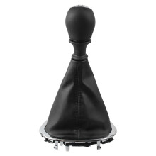 Car Gear Shift Knob Cover PU Leather Black for TRAFIC 3III VIVAR0 2014-2023 Gear Shift Knob Cover Electroplating