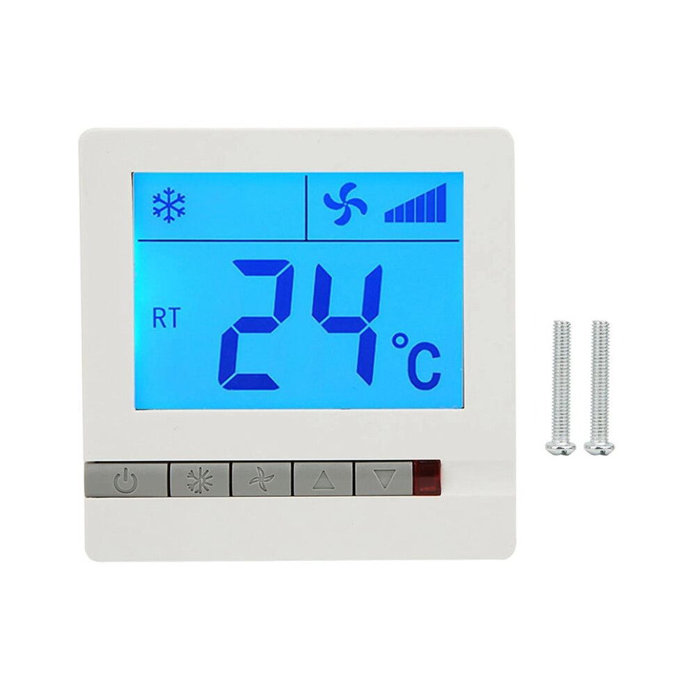 Lcd Digital Thermostat Temperature Control For Air Conditioning Delayed Compressor Protection Fan Coil Thermostat 4711602628191