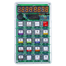 Electronic Calculator Soldering Practice Kit with Resistance Calculator and Transparent Case