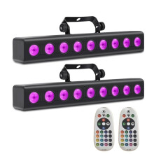 LED Stage Light Bar,36W LED 4in1 RGBW DJ Lights Bar with Remote Control Sound Activated Stage Lighting Uplights US Plug