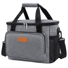 Bolsa Térmica Impermeável de Capacidade em Tecido Oxford para Piqueniques Ao Ar Livre e para Guardar Bolsas de Gelo (Cinza)