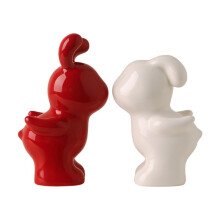 1 Set/2 Pezzi di Affascinanti Statuette di Coniglietti, Adatte per Matrimoni, Decorazioni per La Casa e Souvenir - il Regalo Ideale per Gli Sposi