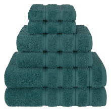 -Border Pure Cotton Black Bath Towel, Hand Towel, and Square Towel, Soft, Absorbent, and Colorfast. Dark Green