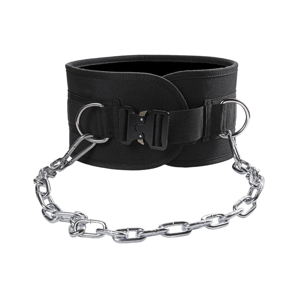 Photos - Training Belt Heavy Duty Belt Adjustable Steel Chain for Weighted Pull Ups Strength Training Home Gym Fitness Equipment