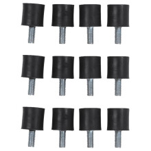12pcs M5 Male Female Anti Vibration Rubber Mounts Isolators 15mm X 15mm