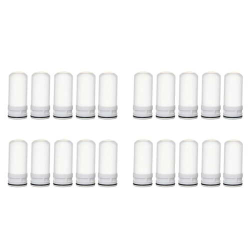 20 Pcs Replacement Inner Ceramic Filter Filter Elements for Faucet Water Purifier Kitchen Tap Washable Filtro Rust