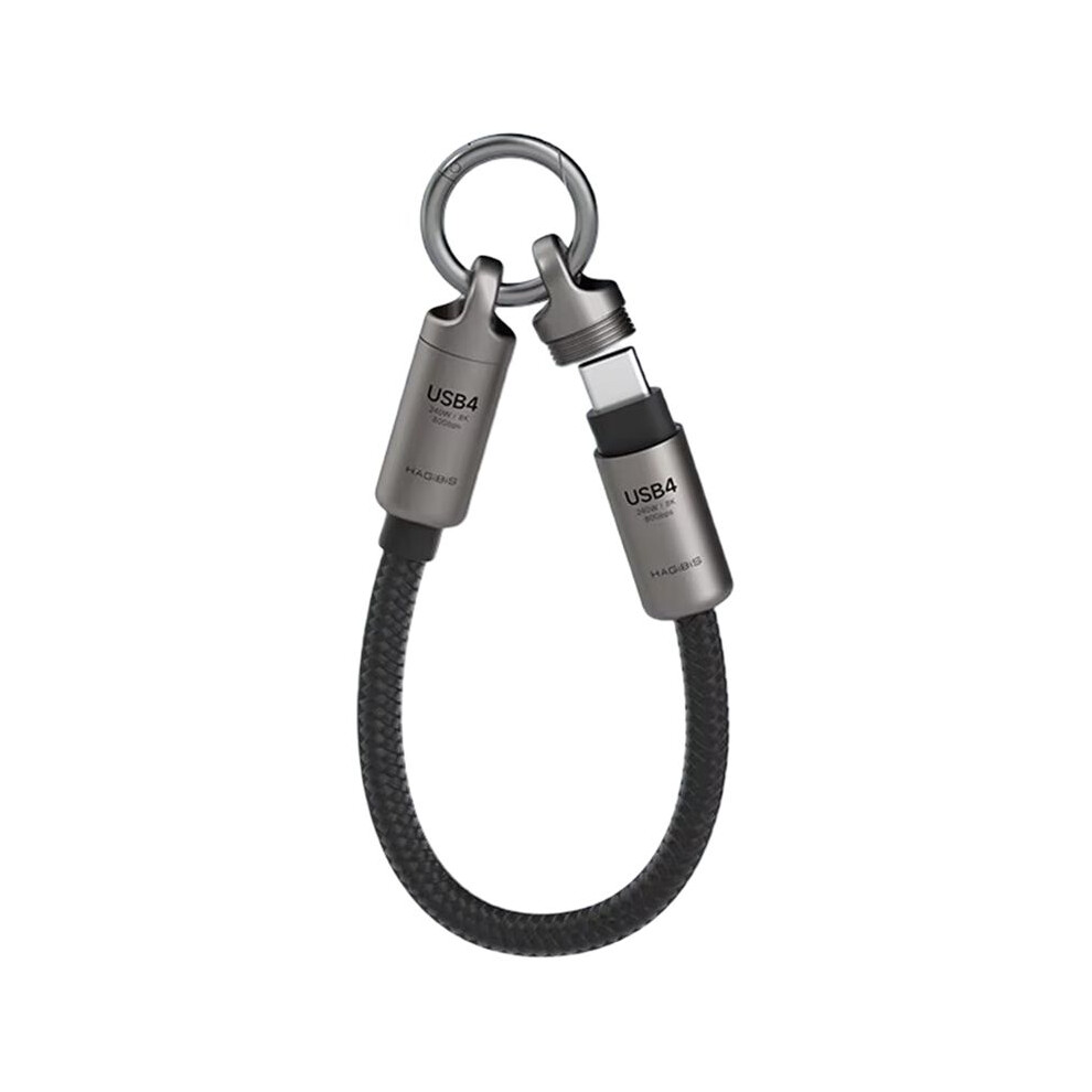 Hagibis Usb4 Cable Portable Keychain Short C To C Cable Lanyard Type-C Cable 240W 80Gbps For 4/5 17 Pro Ssd,A 6032382784111