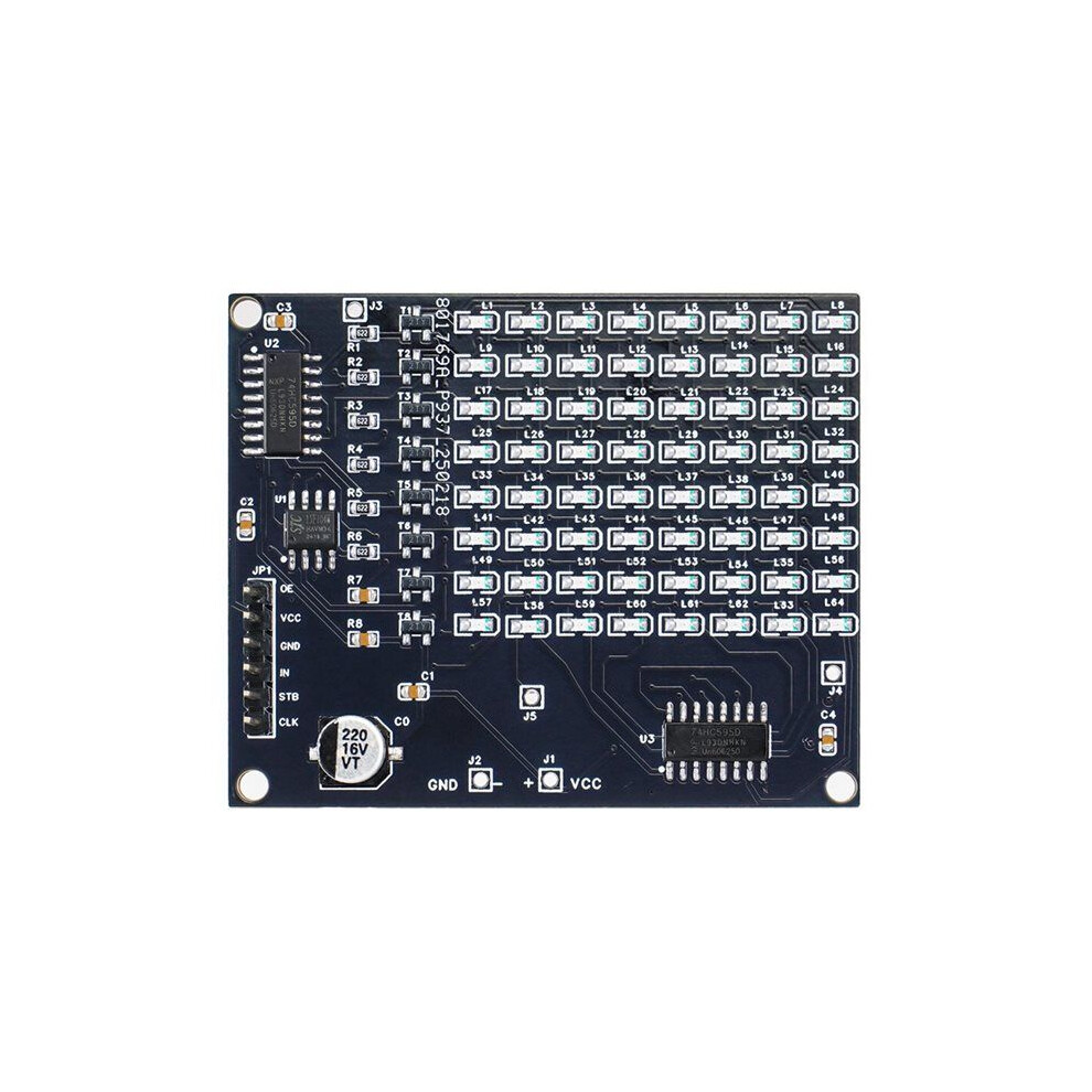 Diy Electronic Kit 64 Smd Led Patch Matrix Advertising Screen Number Display Soldering Project Practice Kit 6033075648512