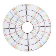 Acrylic Round Aliquot Drawing Ruler Clay Engraving Marking Ruler Trimming Center Point Auxiliary Turntable Small