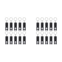 20 Pack LED Keychain Flashlight 12 Lumen Portable Ultra Bright Light Flat Torch for Outdoor Camping Hiking A