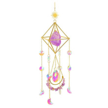 Acchiappasole nel Cristallo Boho Decor, Acchiappasole nel Pietra Preziosa Viola da Appendere Alle Finestre, Regalo Spirituale per L'Inaugurazione