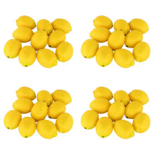 Fake Fruit Home House Kitchen Party Decoration Artificial Lifelike Simulation Yellow Lemon 40pcs Set