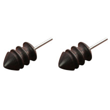 2X Lederen Polijstbits Roterend Gereedschap Puntige Punt Gemaakt van Massief Tropisch Sandelhout CreëEr Gladde, Schone Randen, Lengte 65 mm