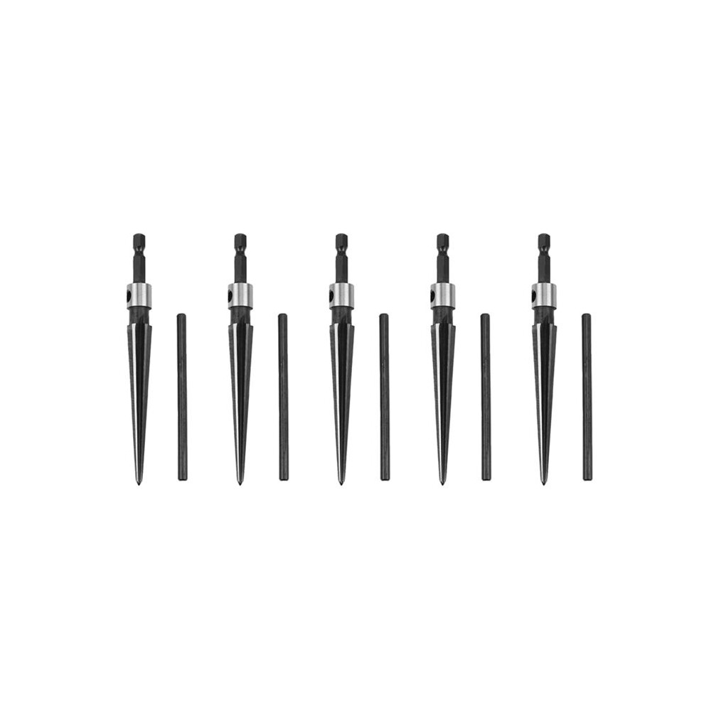 5X Taper Reamer 3-13Mm Hex Shank Reamer Fluted Hand Held Steel Bridge Pin Hole Chamfer Woodworking Cutting Tool 6032252707875
