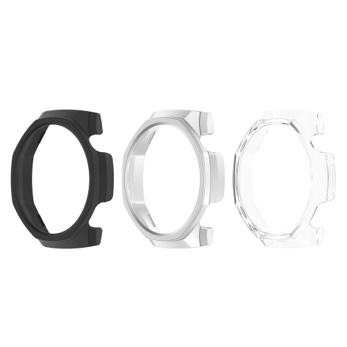 Versterkte polycarbonaat smartwatch-behuizing Semi-open-Zilver 1